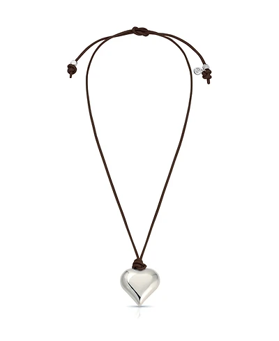 Ettika Heart Pendant Adjustable Cord Necklace