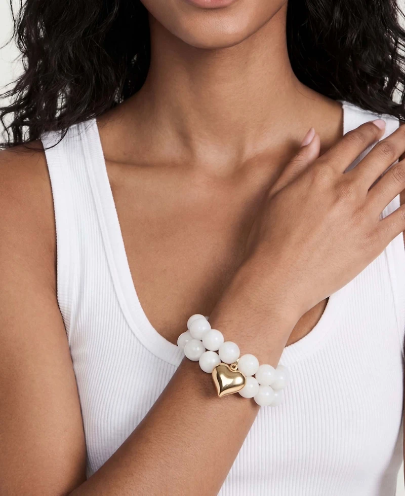 Ettika Luck and Love Turquoise Stretch Bracelet