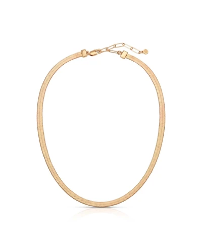 Ettika Brooklyn Flat Herringbone Chain Necklace