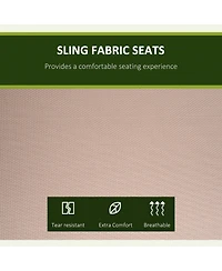 Outsunny 3 Person Patio Swing Chair with Adjustable Canopy