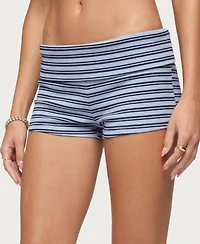 Edikted Women's Hodaya Striped Foldover Micro Shorts