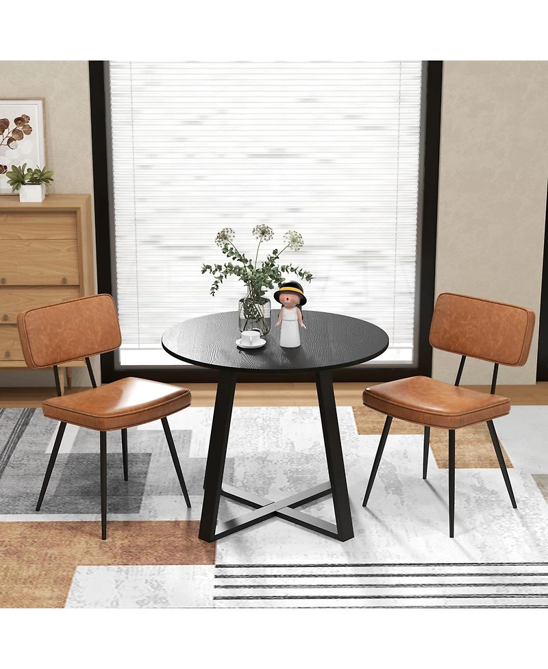 Slickblue Upholstered Dining Chairs Set of 2 with Comfortable Padded Back and Seat Cushion