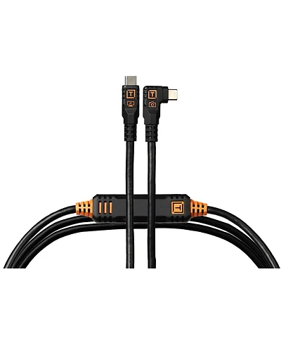 Tether Tools TetherPro Optima 10G 15' Usb-c Straight to Usb-c Right Angle Cable
