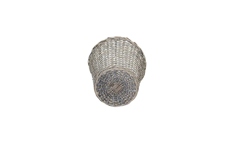 Household Essentials Wicker Waste Basket, Willow Weave Painted Includes Plastic Liner