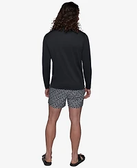 Karl Lagerfeld Paris Men's Long-Sleeve Logo Rashguard