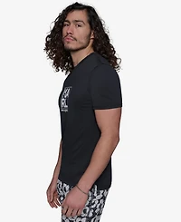 Karl Lagerfeld Paris Men's Short-Sleeve Box Logo Rashguard