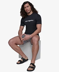 Karl Lagerfeld Paris Men's Short-Sleeve Logo Rashguard