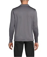 Lands' End School Uniform Men's Long Sleeve Rapid Dry Polo Shirt