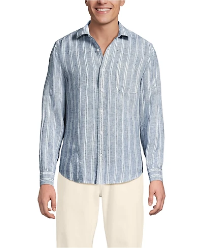 Lands' End Men's Long Sleeve Linen Shirt