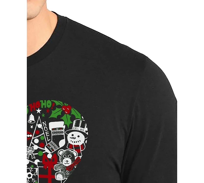 La Pop Art Men's Christmas Themed Heart Word Long-Sleeve T-Shirt