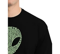 La Pop Art Men's Alien Extraterrestrial Word T-Shirt