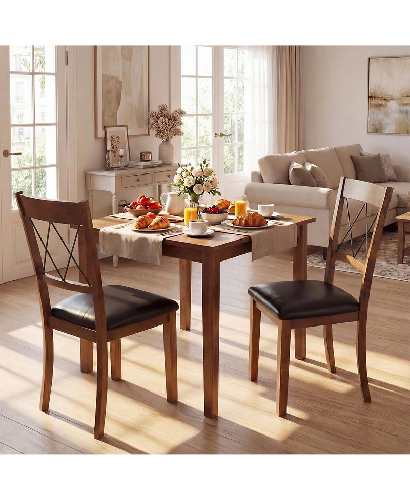 Slickblue Kitchen Dining Chairs Set of 2 Fabric Upholstered Armless