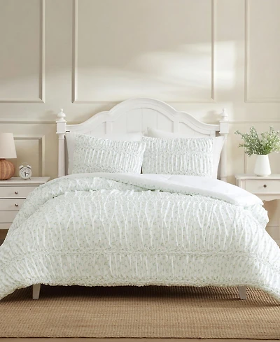 Laura Ashley Rosebuddies Microfiber 3-Pc. Comforter Set, King