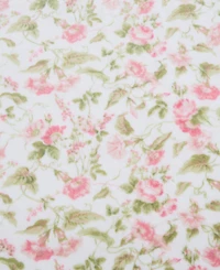 Laura Ashley Morning Gloria Printed Plush Reversible Throw, 70" x 50"