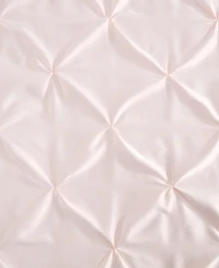 Laura Ashley Pintuck Solid Satin 3-Pc. Comforter Set, King