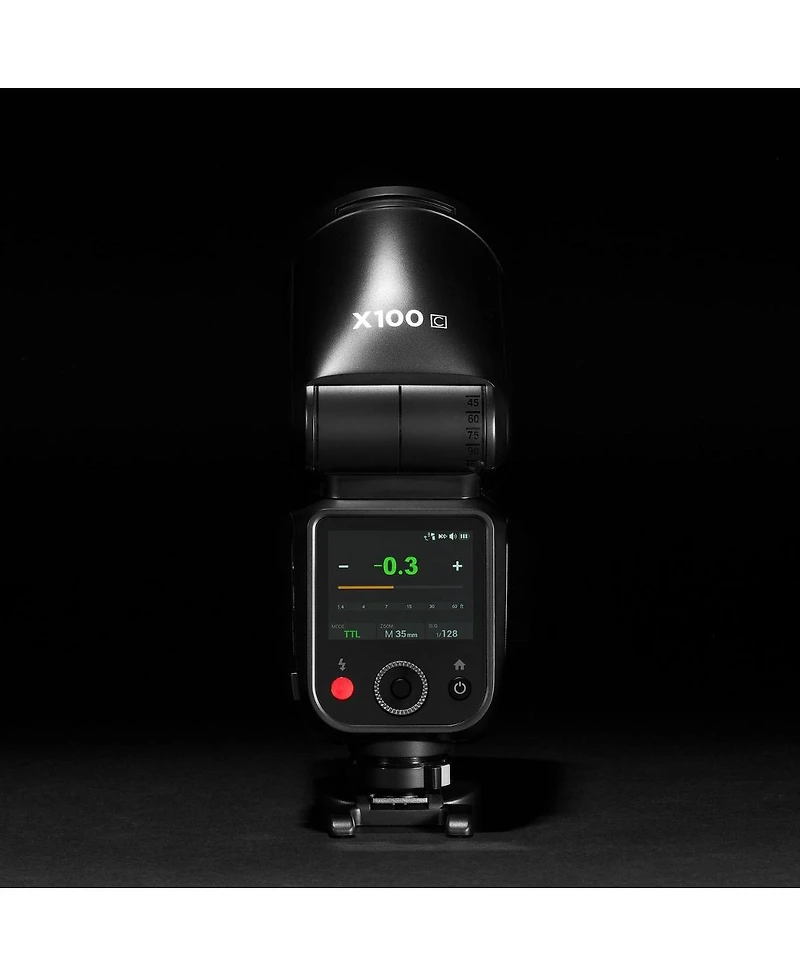 Flashpoint X100 Ttl R2 On Camera Li-on Round Head Flash For Sony, Godox V100 S (No Sub Flash)