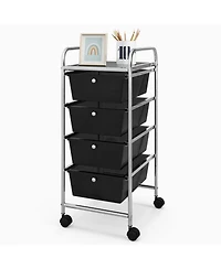 Gouun Metal Frame Compact Rolling Drawer Cart for Home Organization