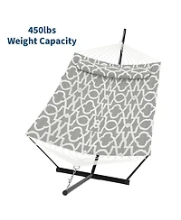 gaomon Portable Double Hammock with Stand for Outdoor Patio, Garden, Beach, Backyard