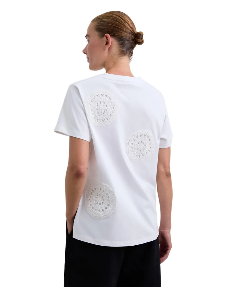 Scalpers Women's Crochet Aop Tee