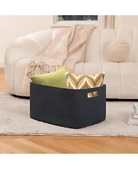 Gnuadz Large Woven Cotton Rope Storage Basket with Handle Gift