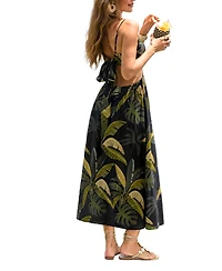 Cupshe Women's Paradise Island Tropical Maxi Beach Dress