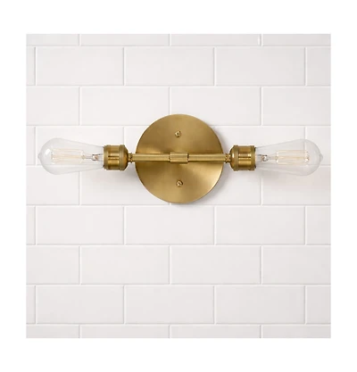Busdays Double Light Wall Sconce Bathroom Vanity Light Over Mirror Bedroom Hallway Entryway Modern Wall Lamp 5 x 10.75 x 5 Inch