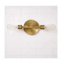 Busdays Double Light Wall Sconce Bathroom Vanity Light Over Mirror Bedroom Hallway Entryway Modern Wall Lamp 5 x 10.75 x 5 Inch