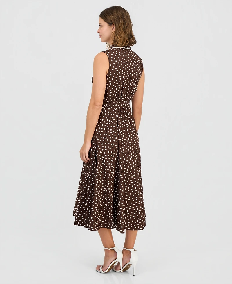Anne Klein Petite Sleeveless Godet Shirt Dress