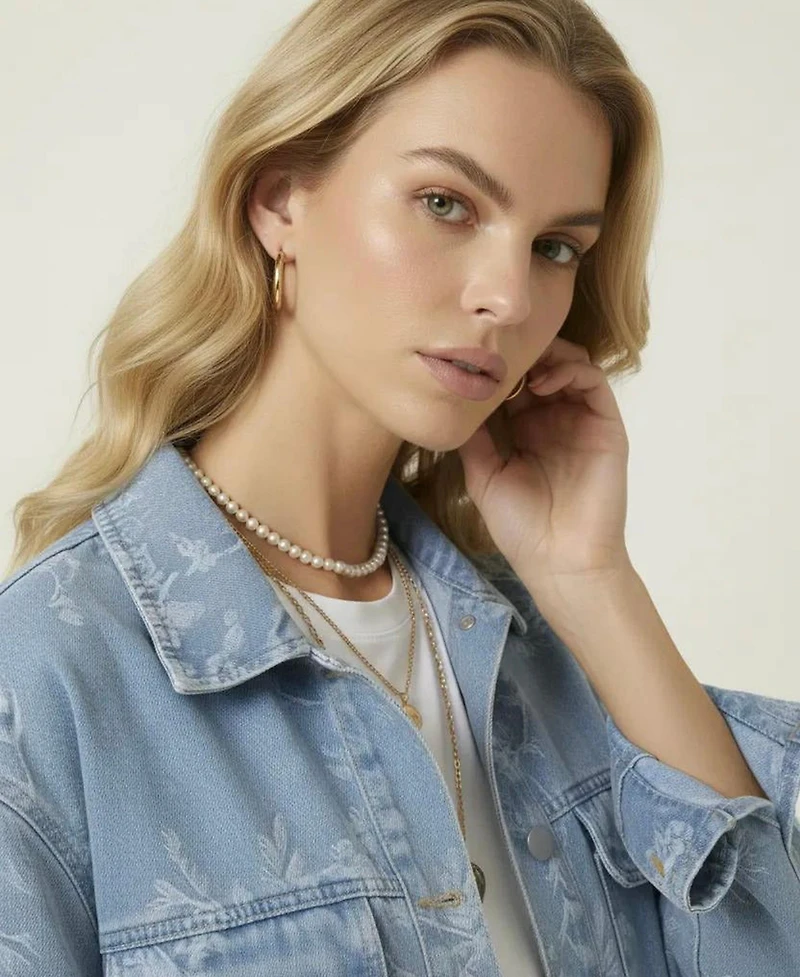 Modenaire Women's Floral Jacquard Belted Waist Jacket