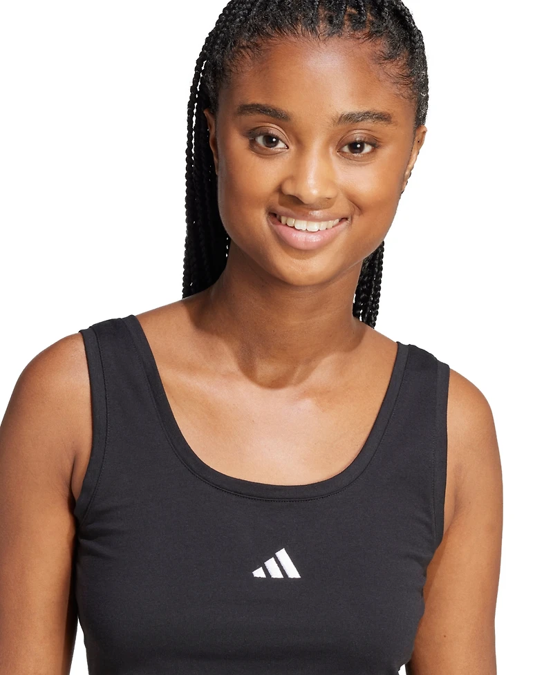 adidas Women's Essentials Small Logo Cotton Tank Top