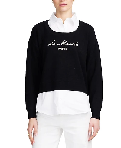 Elle Collection Women's Le Marais Twofer Sweater