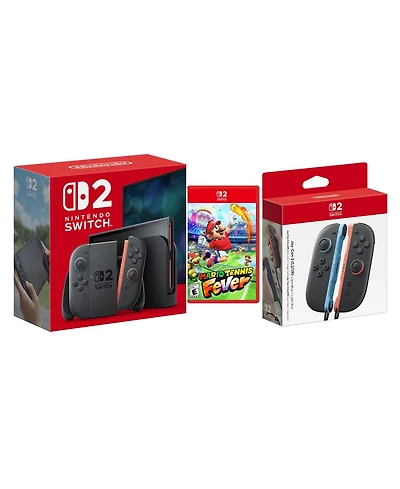 Nintendo Switch 2 Console with Mario Tennis Fever and Extra Joy-Cons Bundle