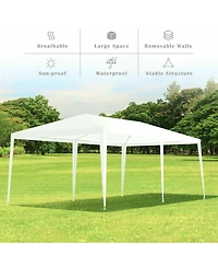 Gymax 10'x20' Outdoor Canopy Weather-resistant Tent Wedding Party Tent 6 Sidewalls W/Carry Bag