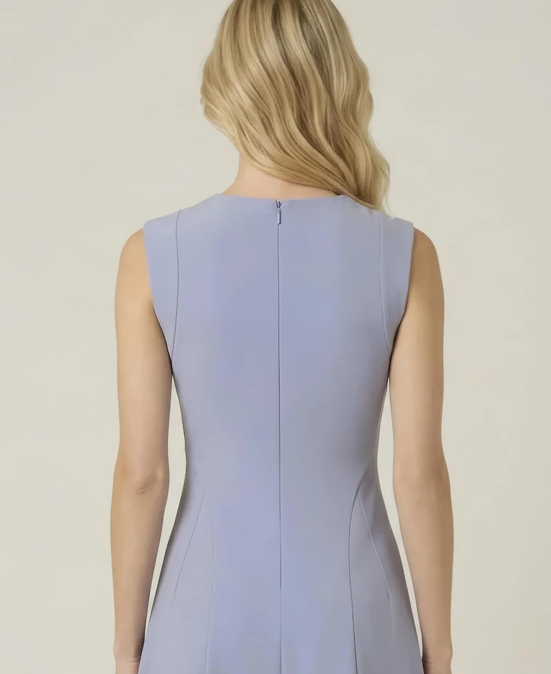 Modenaire Women's Sleeveless Structured Seaming Midi Dress