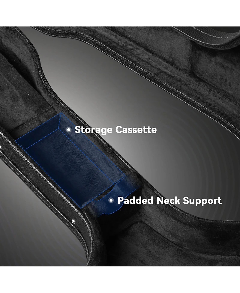 Yescom 2 Pack Electric Guitar Hard Case Wooden Shell for Stratocaster Style and Universal Portable Lockable Gig Bag Concert Studio