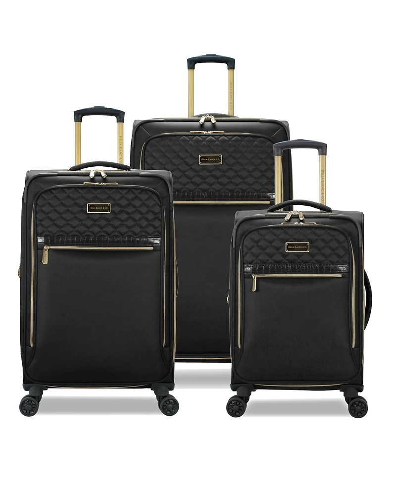 Stella Blanc Cleo 3-Pc. Softside Expandable Spinner Luggage Set