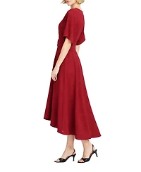 Elle Collection Women's Belted Midi Dress