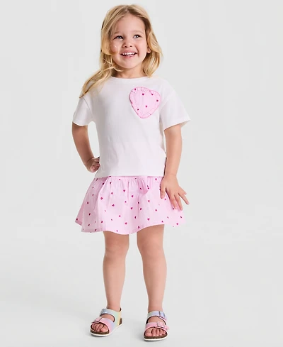 Epic Threads Toddler Girls' 12M-5T Heart Top and Bubble Skirt, 2-Piece Set, Macy's Exclusive