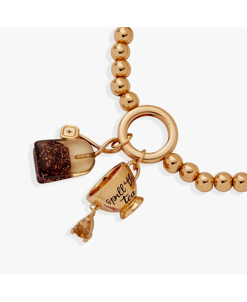 Alex and Ani Spill the Tea' Cup and Tea Bag Stretch Bracelet