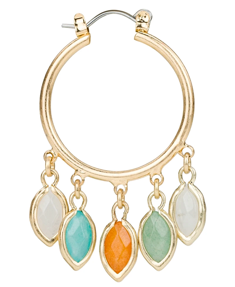 Patricia Nash Gold-Tone Plated Hoop Dangle Earrings