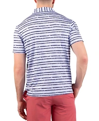 Tailorbyrd Men's Men,s Stars and Stripes Printed Performance Polo