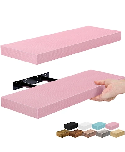 Sorbus 2 Pack Wall Mounted Floating Shelves - for Bathroom, Kitchen, Bedroom
