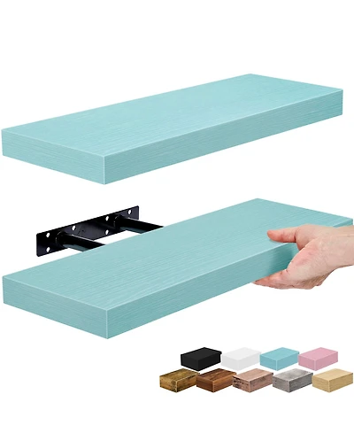 Sorbus 2 Pack Wall Mounted Floating Shelves - for Bathroom, Kitchen, Bedroom