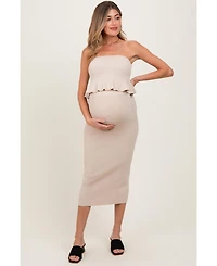 Cream Strapless Ribb