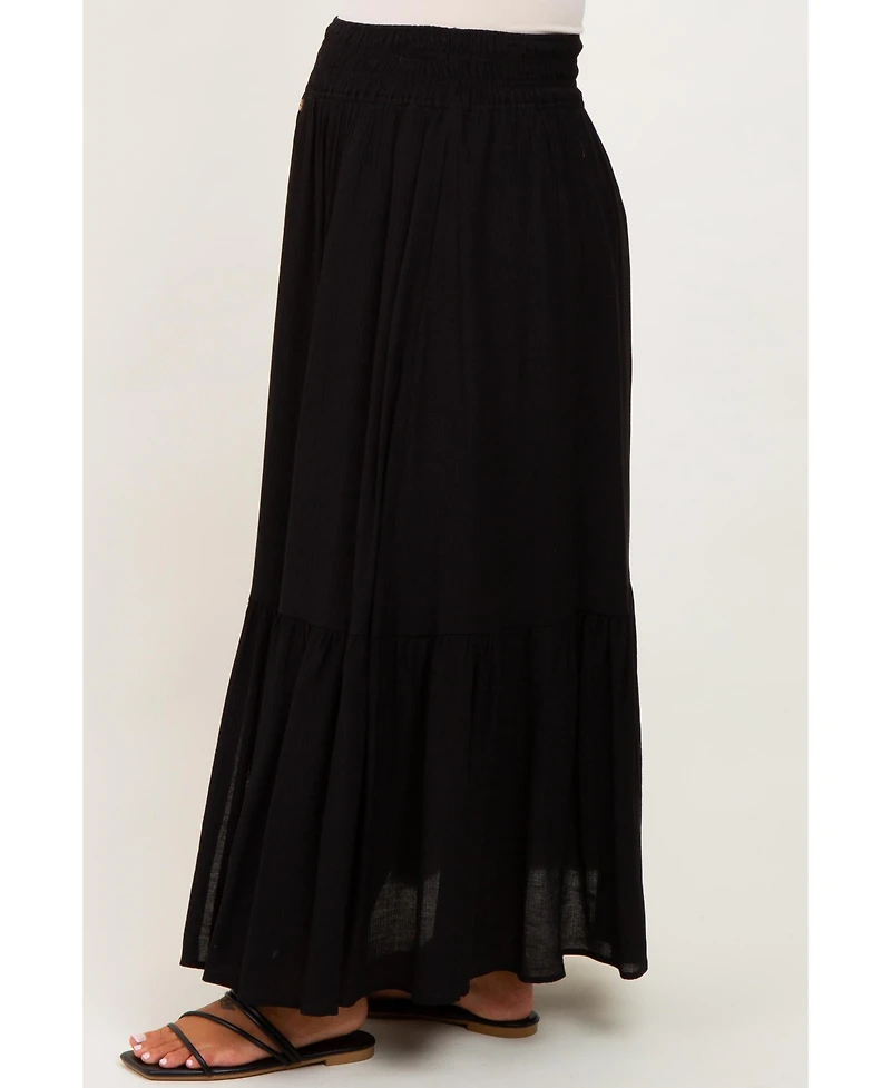 Black Smocked Waist