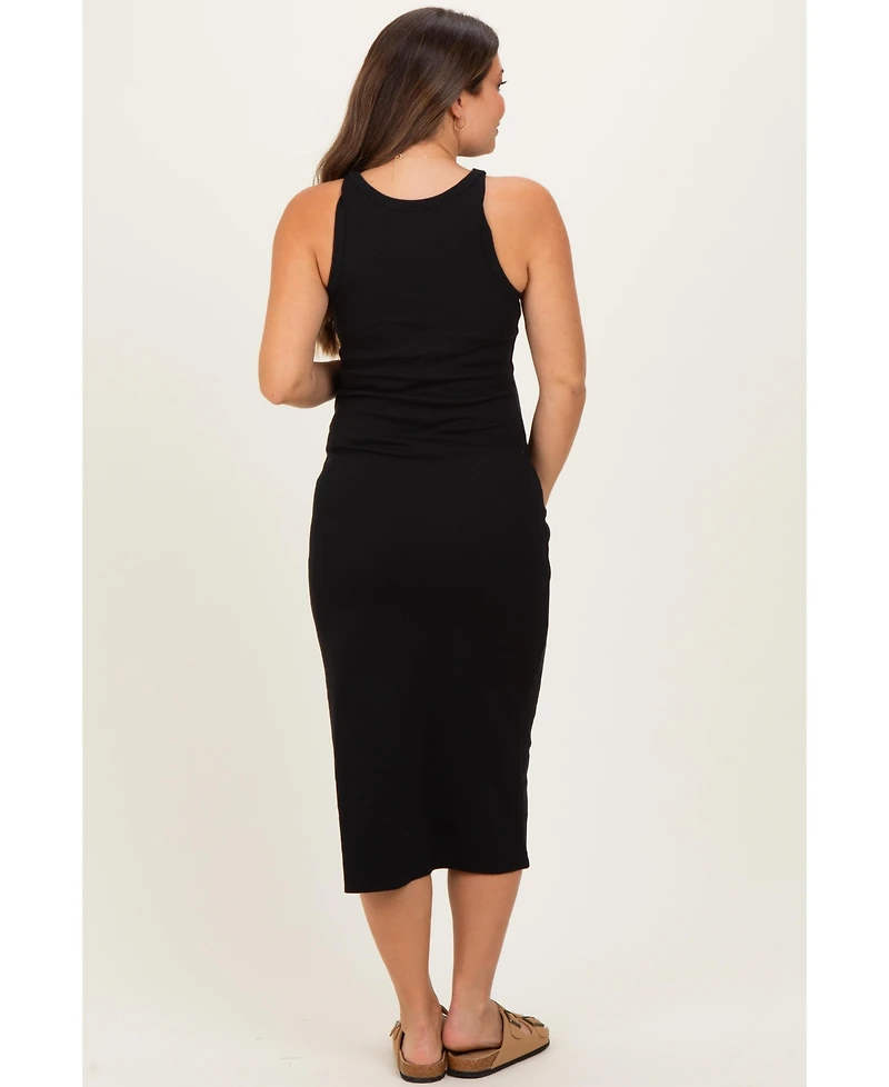 Black Ribbed Materni