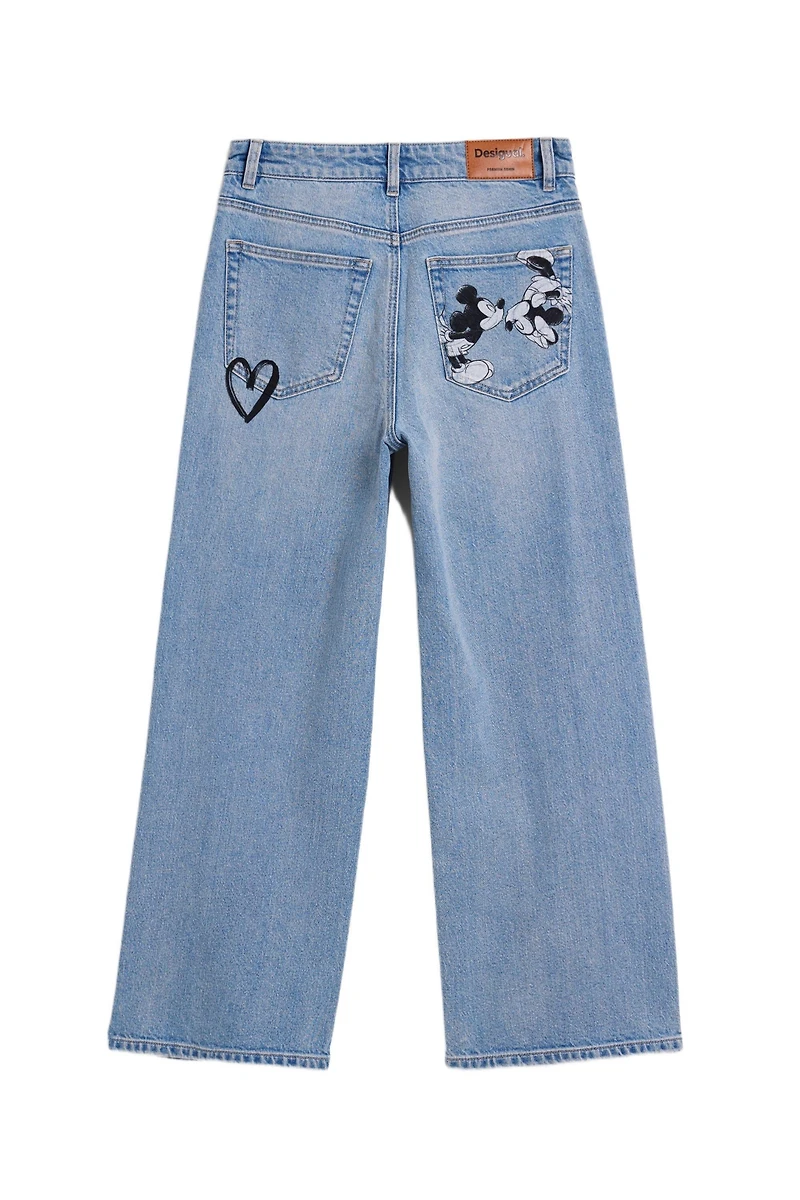 Desigual Women's Mickey Mouse Hearts Jeans