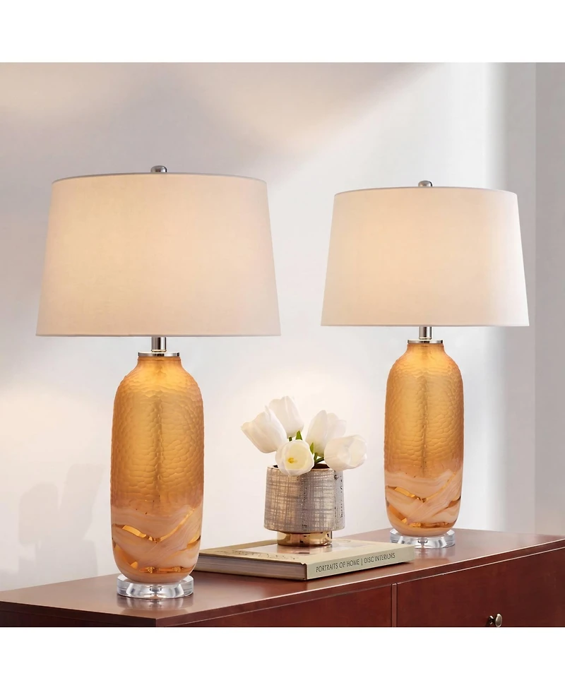 Possini Euro Design Possini Euro Lapis 28 1/4"H Tian Art Glass Table Lamp Set of 2