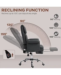 Homcom Executive Office Chair with Footrest and Lumbar Support,