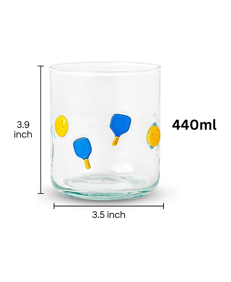 The Wine Savant Pickleball Paddle Glasses, Set of 2